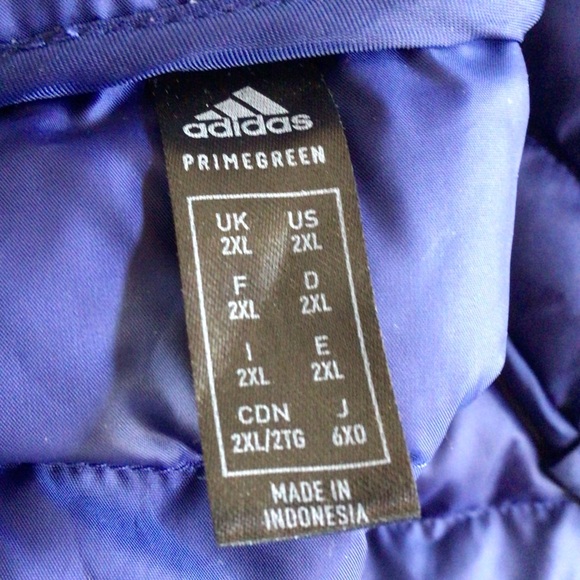Adidas long down filled Parker, Blue, 2XL - Picture 7 of 9